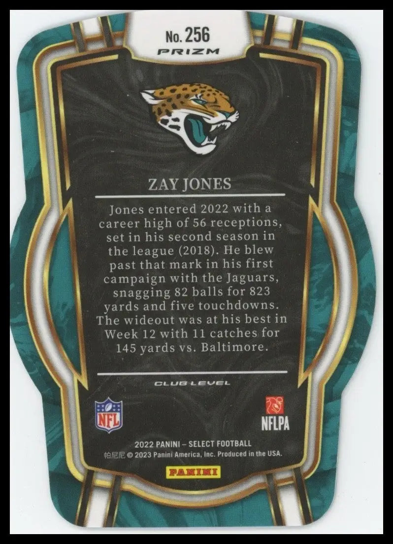 2022 Panini Select - Club Level Zay Jones #256 Black & Red Prizm Die-Cut - Football Card Single