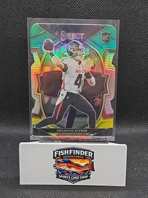 2022 Panini Select - Concourse Desmond Ridder #36 Green & Yellow Prizm... - Football Card Single