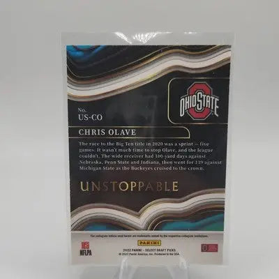 2022 Panini Select Draft Pick Unstoppable Chris Olave - Football Card Single