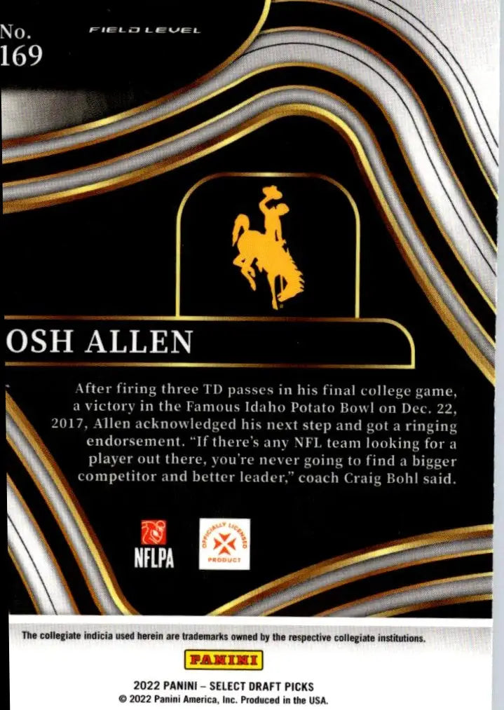 2022 Panini Select Draft Picks #169 Josh Allen Blue (Retail Base) - Football Card Single
