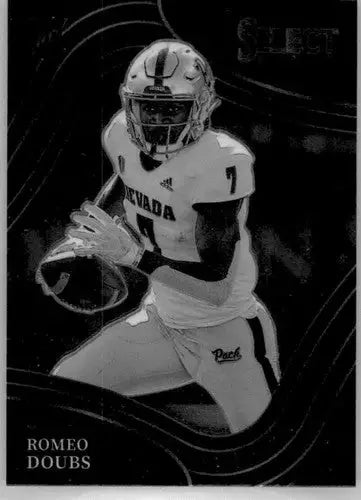 Football player card from 2022 Panini Select Draft Picks Blue set