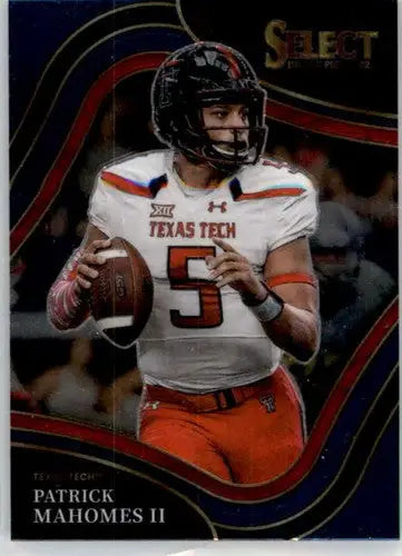 Original gloss of Patrick Mahomes II football card from 2022 Panini Select Draft Picks