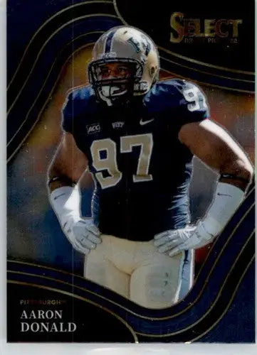 Original gloss Aaron Donald football card from Panini Select Draft Picks 2022