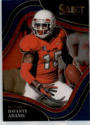 Davante Adams football card from 2022 Panini Select Draft Picks Blue set