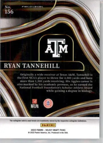 2022 Panini Select Draft Picks Blue #156 Ryan Tannehill NM-MT Field Lev ID:48231 - Football Card Single