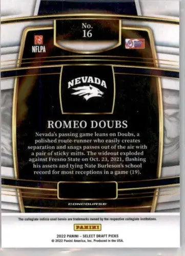 2022 Panini Select Draft Picks Blue #16 Romeo Doubs NM Near Mint Concou ID:66444 - Football Card Single
