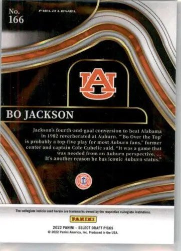 2022 Panini Select Draft Picks Blue #166 Bo Jackson NM Near Mint Field ID:66432 - Football Card Single