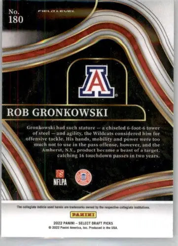 Original gloss Rob Gronkowski football card from Panini Select Draft Picks 2022
