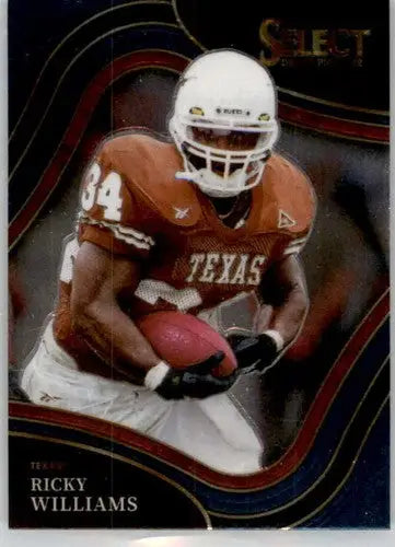 2022 Panini Select Draft Picks Blue Ricky Williams football card NM-MT field level