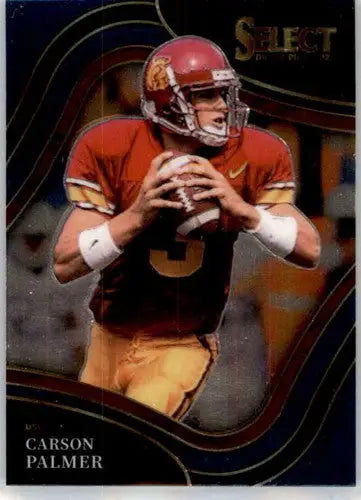 Carson Palmer football card from Panini Select Draft Picks Blue series, near mint condition