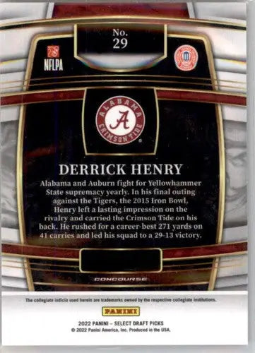 2022 Panini Select Draft Picks Blue #29 Derrick Henry NM-MT Concourse ID:48202 - Football Card Single