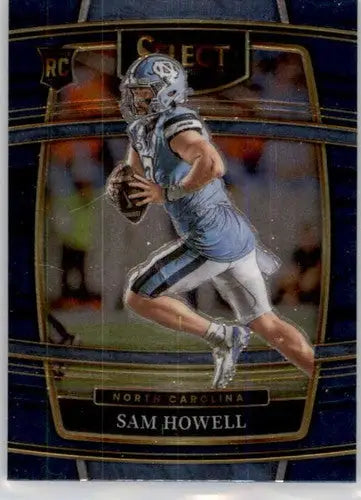 Original gloss Sam Howell football card from Panini Select Draft Picks collection