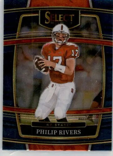 Original gloss Philip Rivers football card from Panini Select Draft Picks 2022