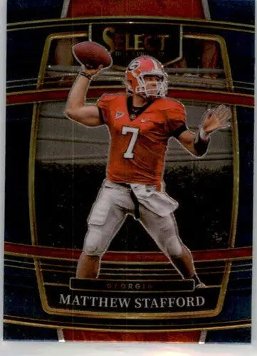 Original gloss 2022 Panini Select Draft Picks Blue Matthew Stafford football card