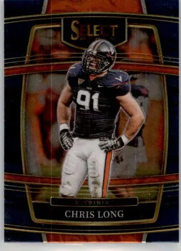 Original gloss 2022 Panini Select Draft Picks Chris Long football card near mint