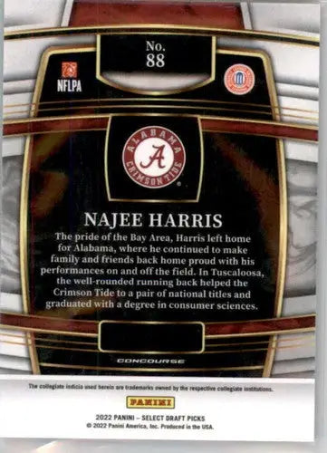 2022 Panini Select Draft Picks Blue #88 Najee Harris NM Near Mint Conco ID:66494 - Football Card Single