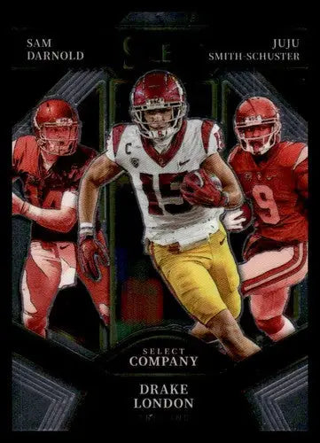 Football trading card from Panini Select Draft featuring Drake London and JuJu Smith-Schuster