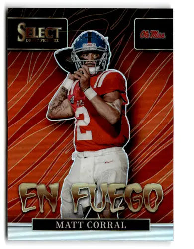 2022 Panini Select Draft Picks En Fuego Silver Prizm #3 Matt Corral NM ID:66408 - Football Card Single