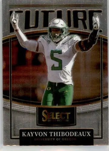 2022 Panini Select Draft Picks Future Kayvon Thibodeaux football card in near mint condition