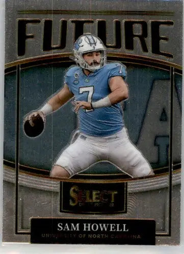 Sam Howell football card from 2022 Panini Select Draft Picks Future series