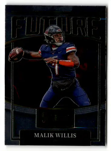 Original gloss football trading card featuring Malik Willis from Panini Select Draft Picks