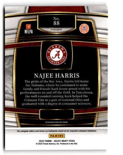 2022 Panini Select Draft Picks Gold Lazer Prizm #88 Najee Harris NM Nea ID:66423 - Football Card Single
