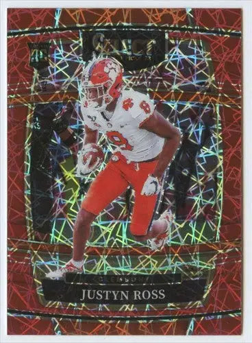 2022 Panini Select Draft Picks Red Lazer Prizm #13 Justyn Ross NM Near ID:66419 - Football Card Single
