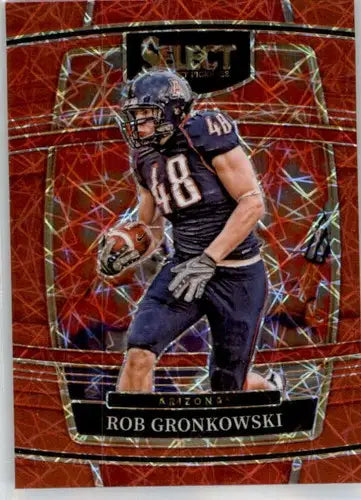 Rob Gronkowski football card from Panini Select Draft Picks Red Lazer Prizm