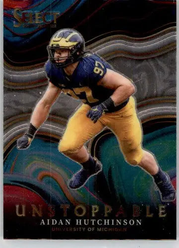 2022 Panini Select Draft Picks Unstoppable #24 Aidan Hutchinson NM-MT - Football Card Single