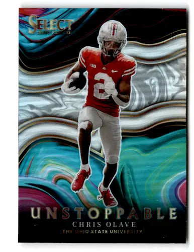 2022 Panini Select Draft Picks Unstoppable Silver Prizm #5 Chris Olave ID:66405 - Football Card Single
