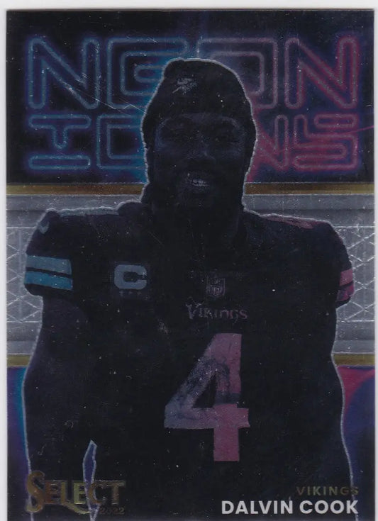 2022 Panini Select #NI-5 Dalvin Cook Neon Icons Minnesota Vikings - Football Card Single
