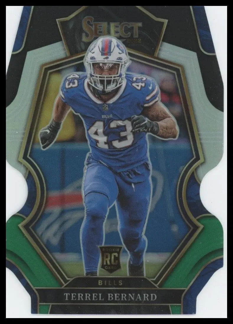 2022 Panini Select - Premier Level Terrel Bernard #113 Black & Green Prizm... - Football Card Single