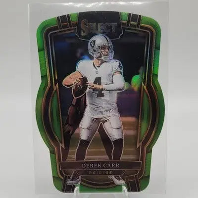 2022 Panini Select Prizm Neon Green Die Cut #248 Derek Carr /299 Raiders Saints - Football Card Single