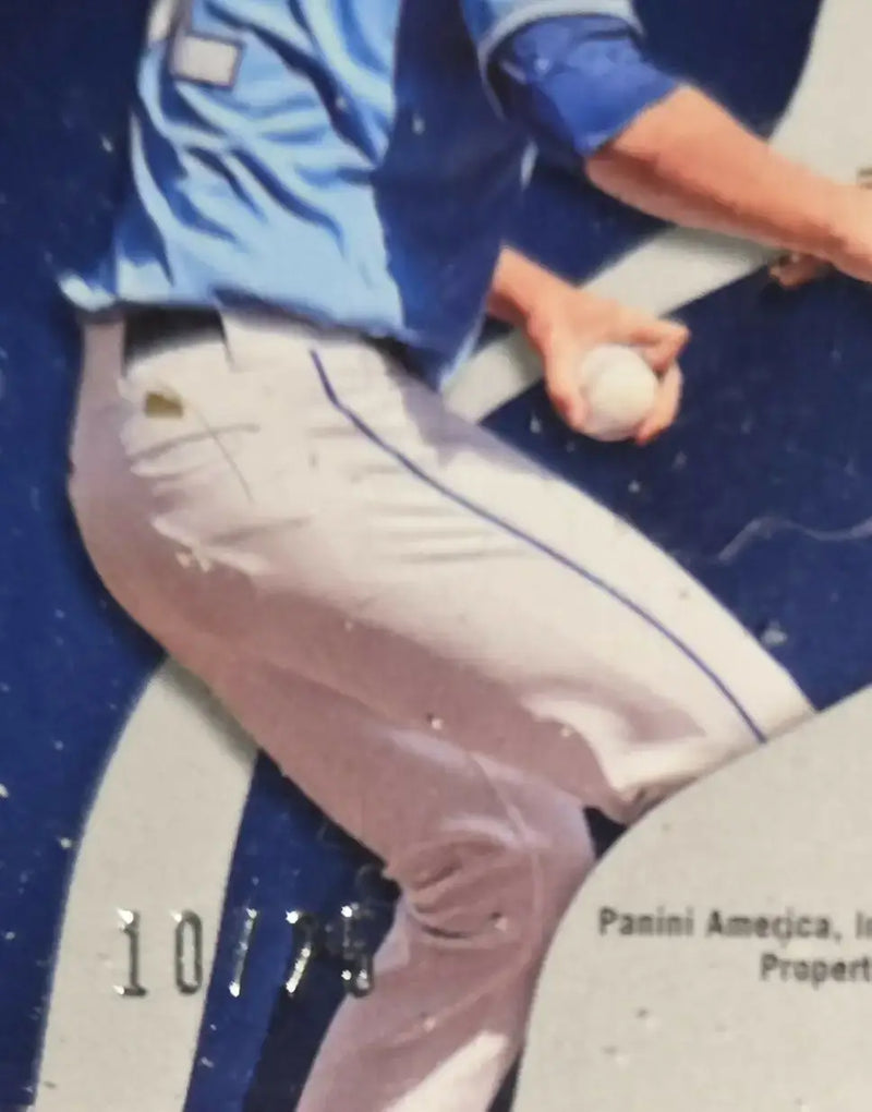 2022 PANINI SPECTRA FIREWORKS HOLO REFRACTOR SSP GAME USED QUAD PATCH AUTO 10/25 DANIEL LYNCH - Baseball Card Single