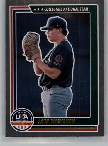 Baseball card of Jack Washburn from Panini Stars and Stripes Longevity 2022