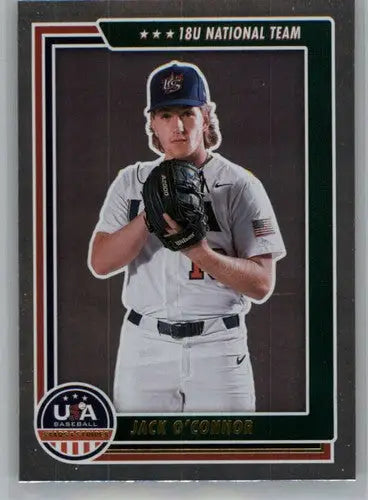Baseball card from 2022 Panini Stars and Stripes Longevity Retail featuring Jack OConnor