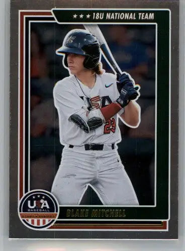 2022 Panini Stars and Stripes Longevity baseball card featuring Blake Mitchell with original gloss