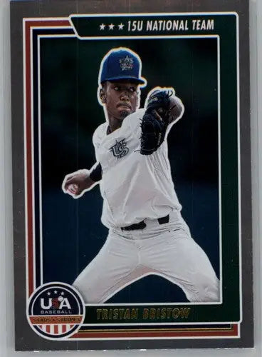 Baseball card of Tristan Bristow from Panini Stars and Stripes Longevity with original gloss