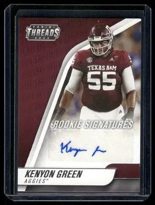 2022 Panini Threads Draft Picks Kenyon Green #TH-KGR Football - Football Card Single