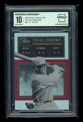 2022 Panini Three & Two Full Count Rogers Hornsby #FC-4 32/50 Arena Club 10