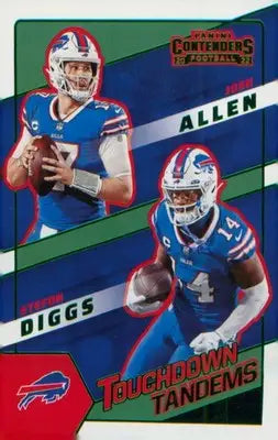 2022 Panini Touchdown Tandems Emerald #TDT-BUF Josh Allen / Stefon Diggs - Football Card Single