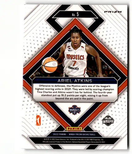2022 Panini WNBA Prizm Emergent Prizms Green #5 Ariel Atkins NM-MT ID:47073 - Basketball Card Single