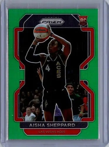 2022 Panini WNBA Prizm Prizms Green #105 Aisha Sheppard NM Near Mint ID:83810 - Basketball Card Single