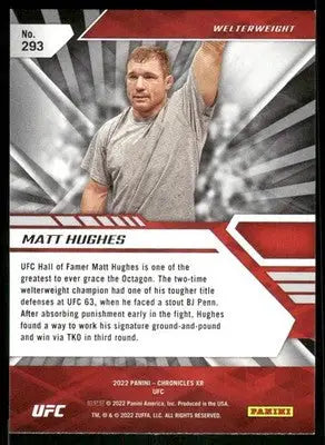 2022 Panini XR UFC Matt Hughes #293 Mixed Martial Arts (MMA) - UFC/MMA Card Single
