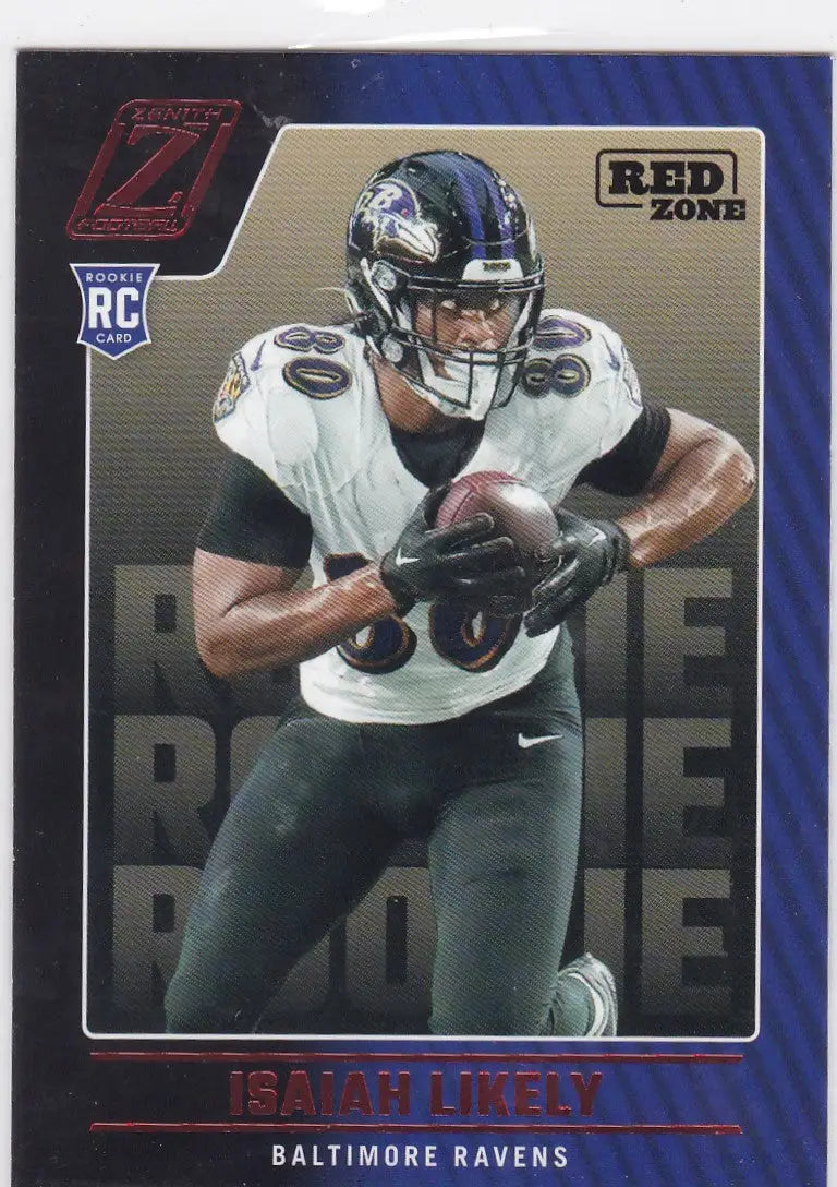 2022 Panini Zenith #193 Isaiah Likely Red Zone RC Baltimore Ravens - Football Card Single