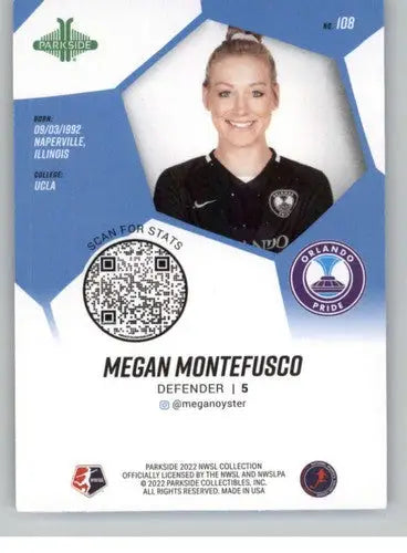 2022 Parkside NWSL #108 Megan Montefusco NM-MT ID:45211 - Soccer Card Single