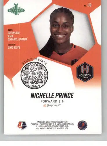 2022 Parkside NWSL #118 Nichelle Prince NM-MT ID:45213 - Soccer Card Single