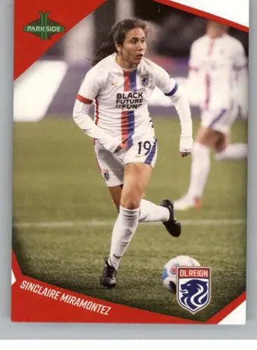 Original gloss Soccer trading card of Sinclaire Miramontez from Parkside NWSL 2022