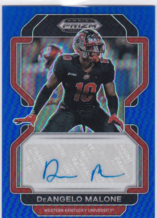 2022 PRIZM DRAFT PICK #RA-DMA DEANGELO MALONE AUTO 32/149- ATLANTA FALCONS - Football Card Single