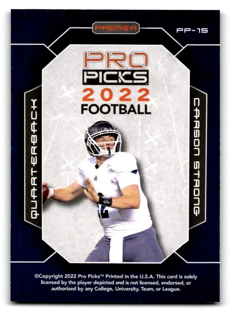 2022 Pro Picks Premier #PP-15 Carson Strong - Football Card Single